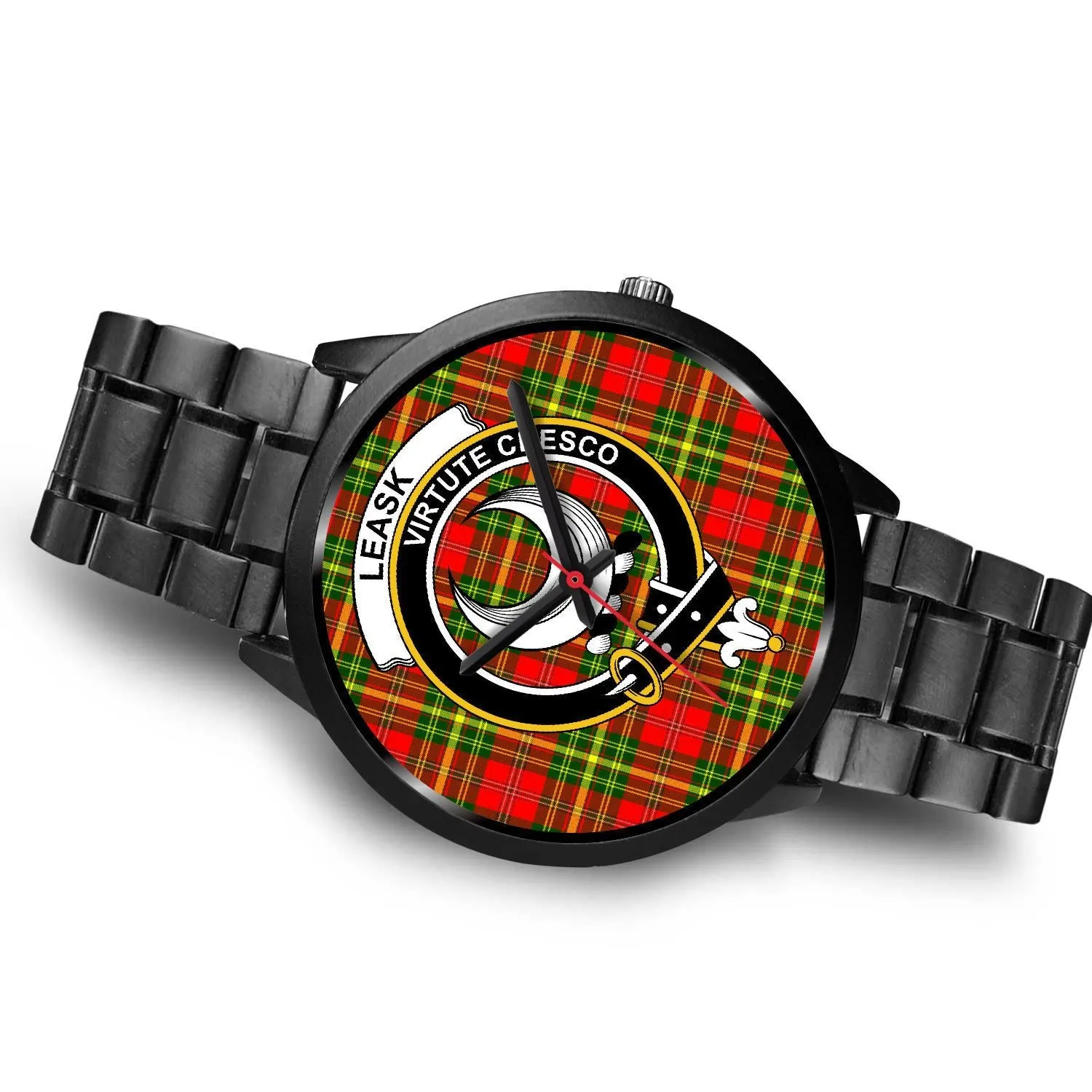 Leask Clan Badge Tartan Black Watch