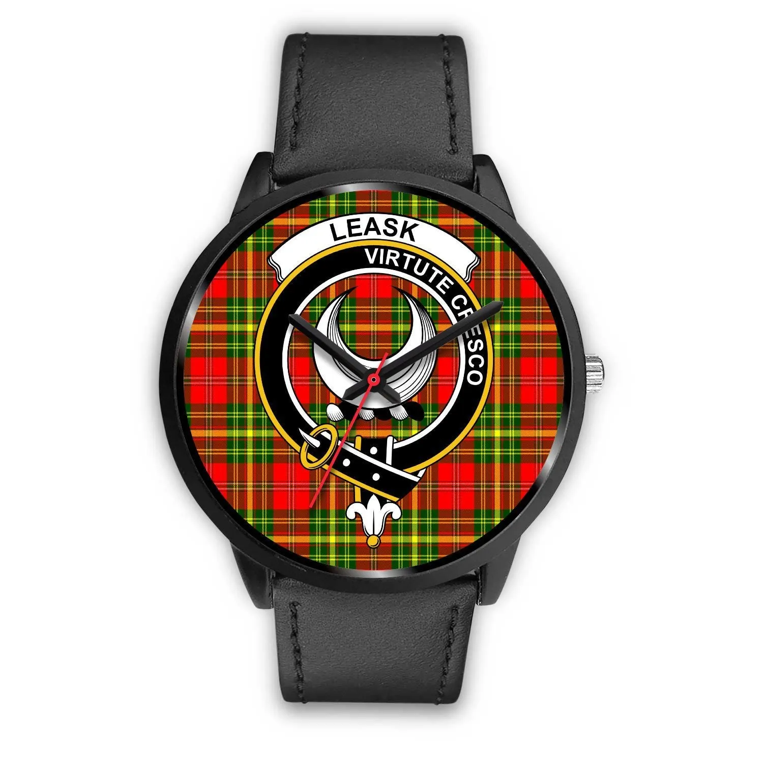 Leask Clan Badge Tartan Black Watch