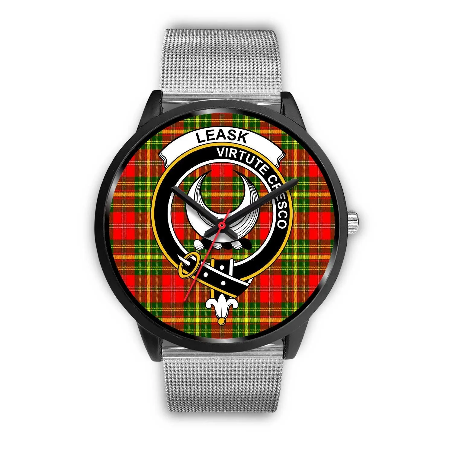 Leask Clan Badge Tartan Black Watch