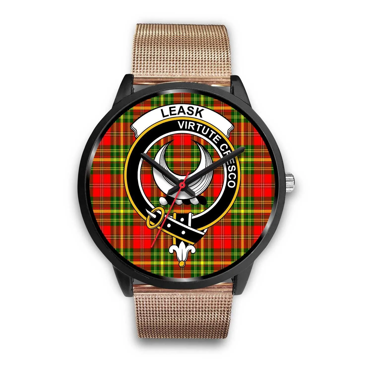 Leask Clan Badge Tartan Black Watch