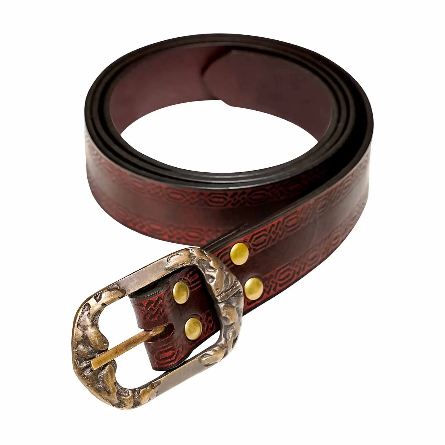 Leather Belt with Embosed Design