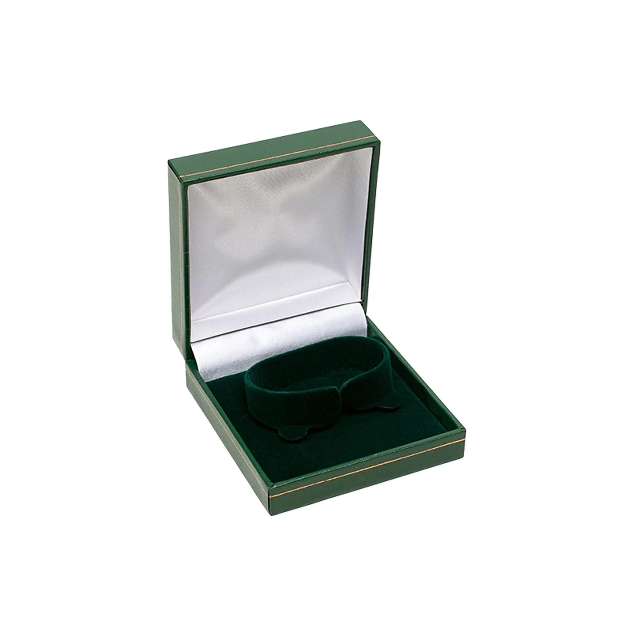 Leatherette C-Clip Bangle Box Green