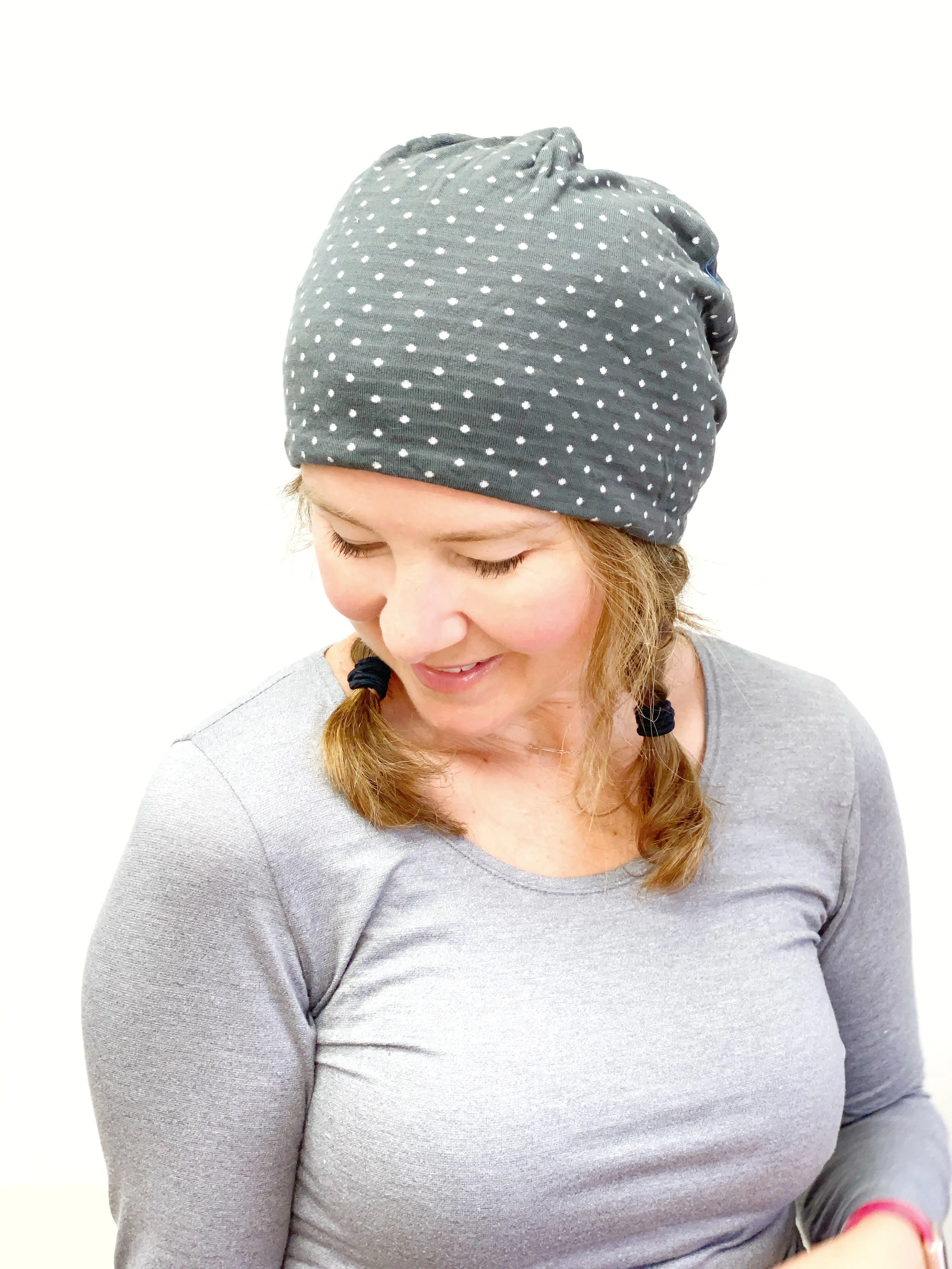 Lightweight Beanie for Ladies, Stretch Jersey Hat, Size Large, Soft Cotton Beanie L211