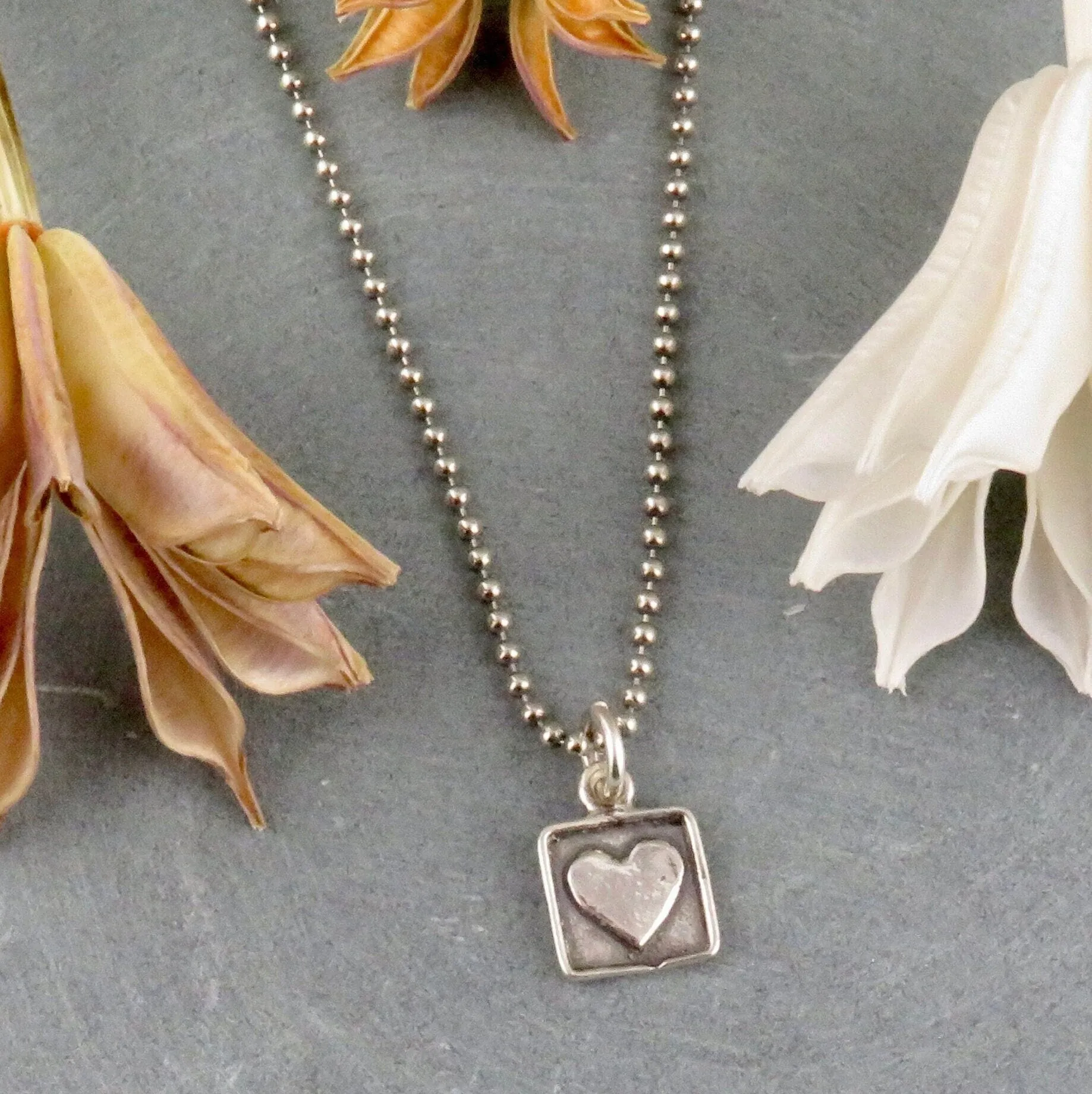 Little Framed Heart Necklace