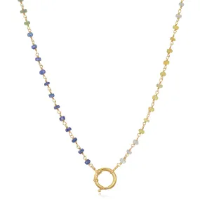 Lock Necklace - Multi-Colored Sapphire