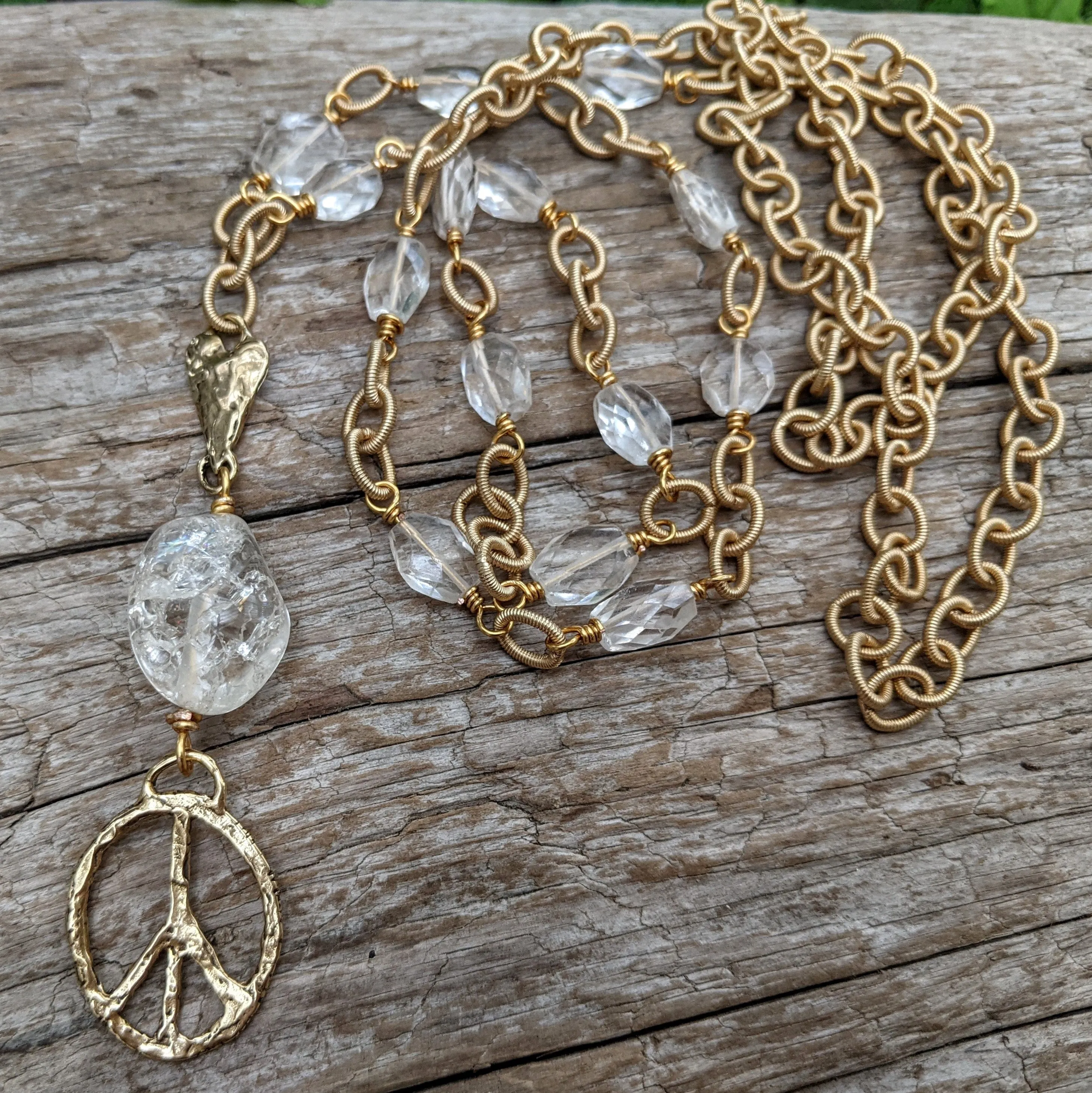 Long Quartz Chain Necklace