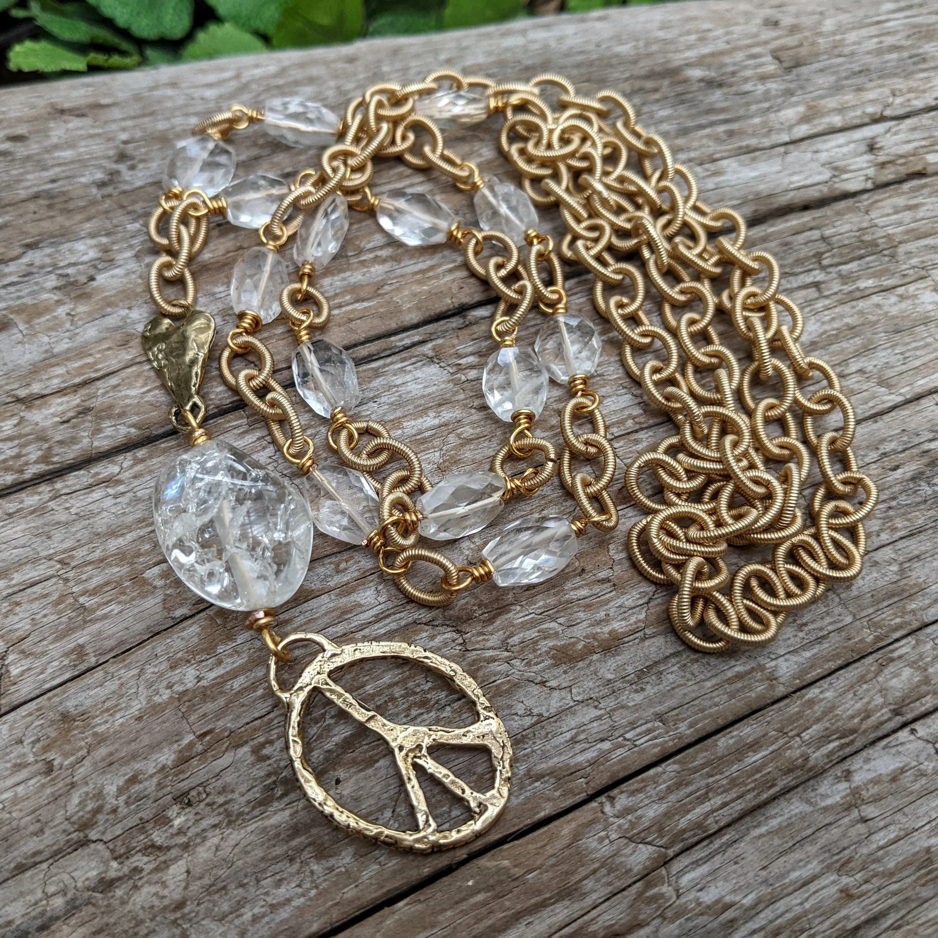 Long Quartz Chain Necklace