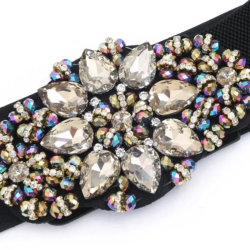 Luxury Diamond Wide Waist Belt - Stunning & Chic