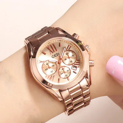 Luxury rose gold watch