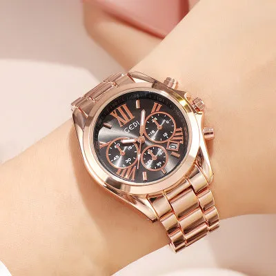 Luxury rose gold watch