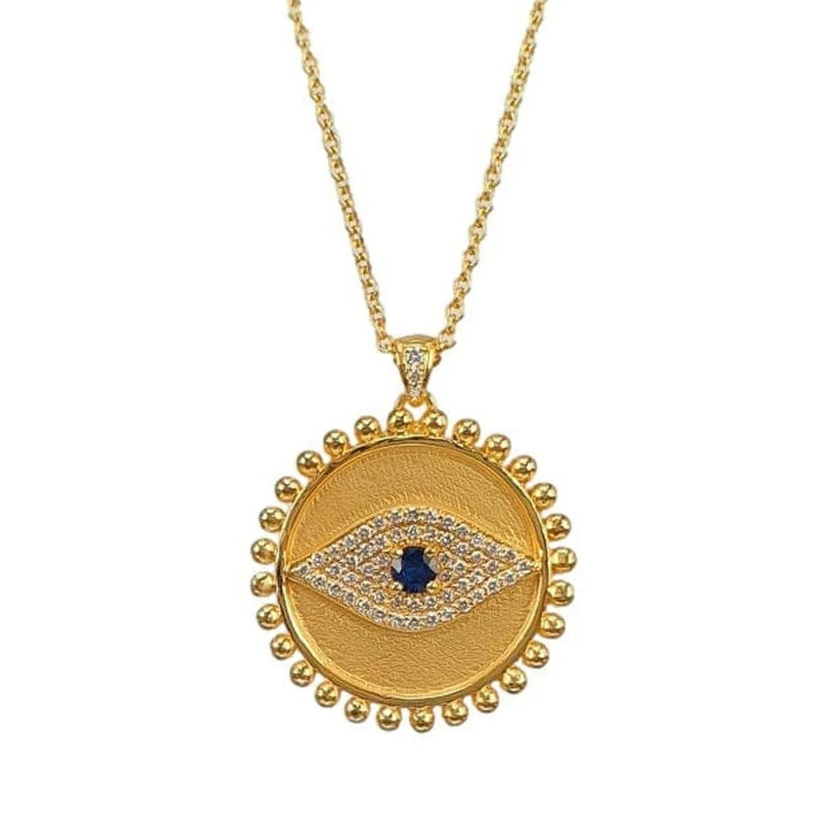 Marika Diamond & Sapphire 14k Gold Eye Necklace - M8871