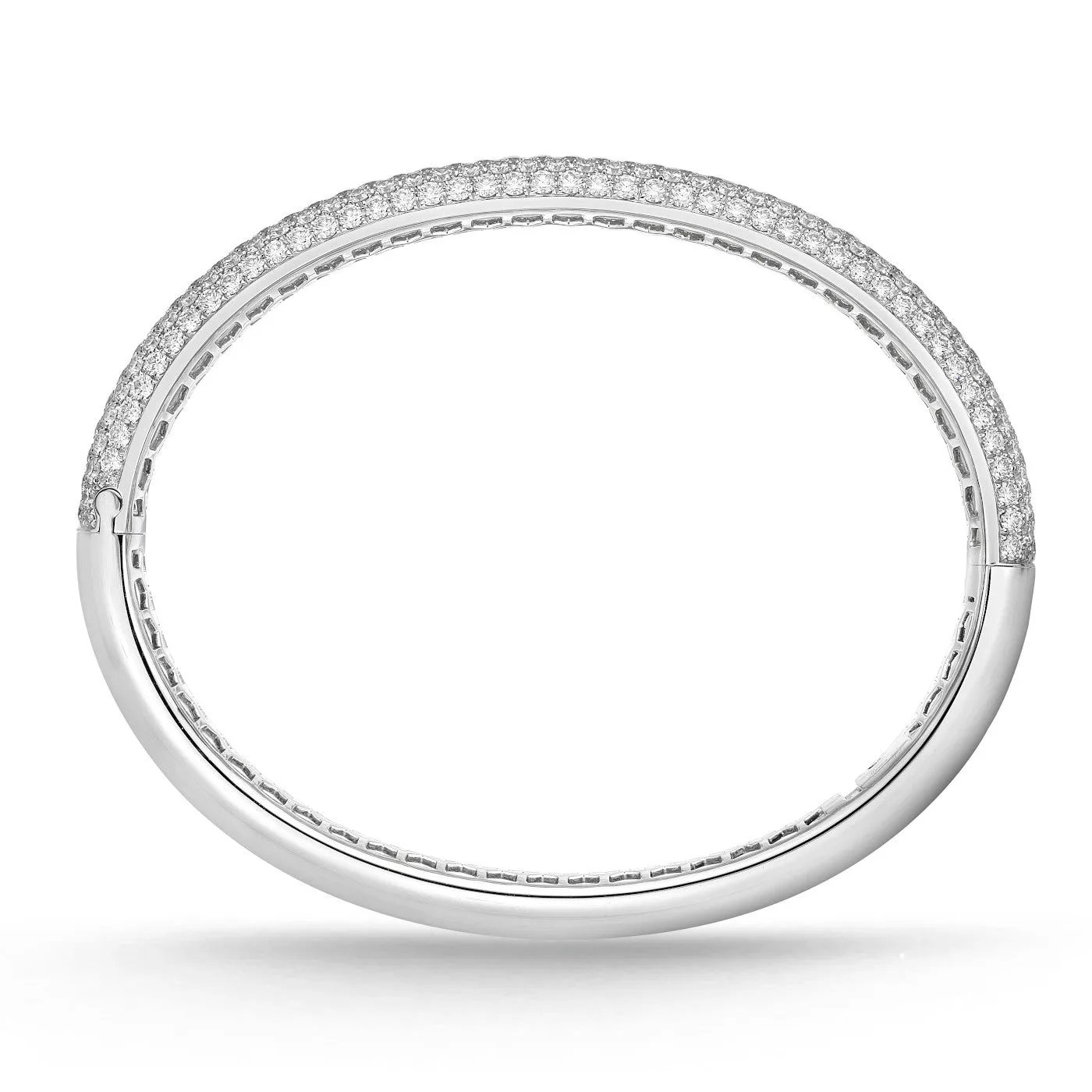 Memoire 18k White Gold Pirouette Pave Diamond Bracelet