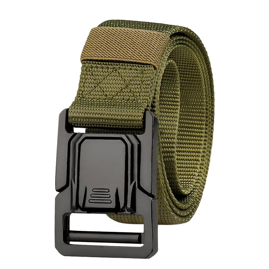 Men's Aluminum Alloy Nylon Outdoor Tactical Belt