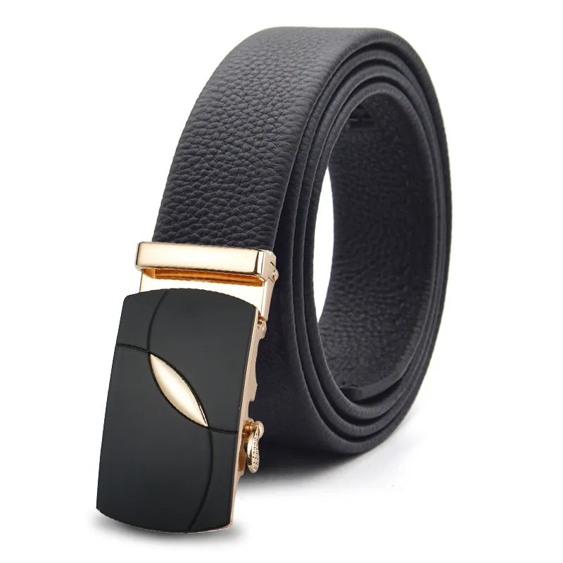 Men's Comfort Genuine Leather Ratchet Dress Belt with Automatic Click Buckle | DB-1