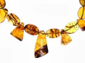 Mexican AMBER Crystal Necklace - Beaded Necklace, Handmade Jewelry, Healing Crystals and Stones, 48563