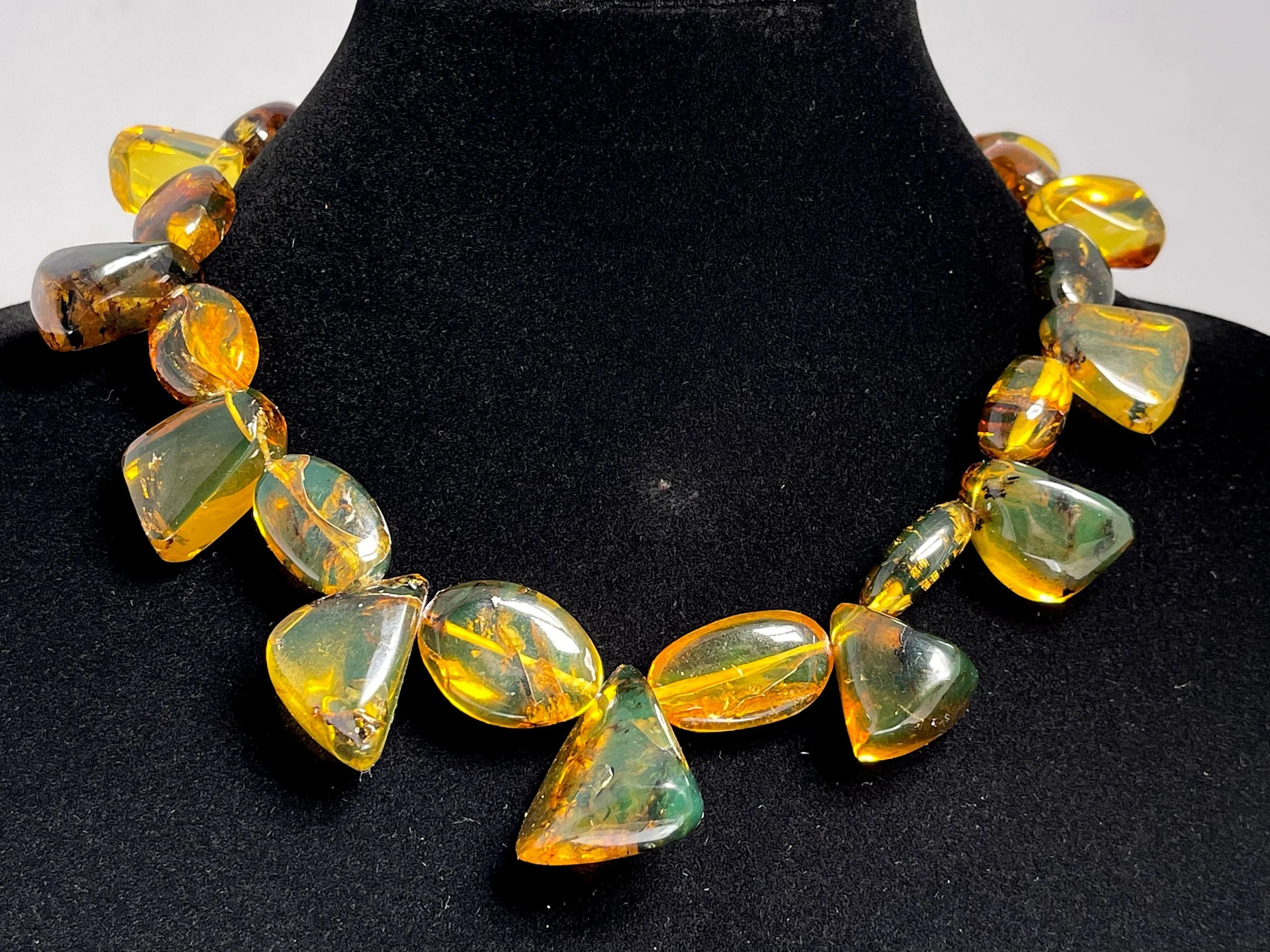 Mexican AMBER Crystal Necklace - Beaded Necklace, Handmade Jewelry, Healing Crystals and Stones, 48567