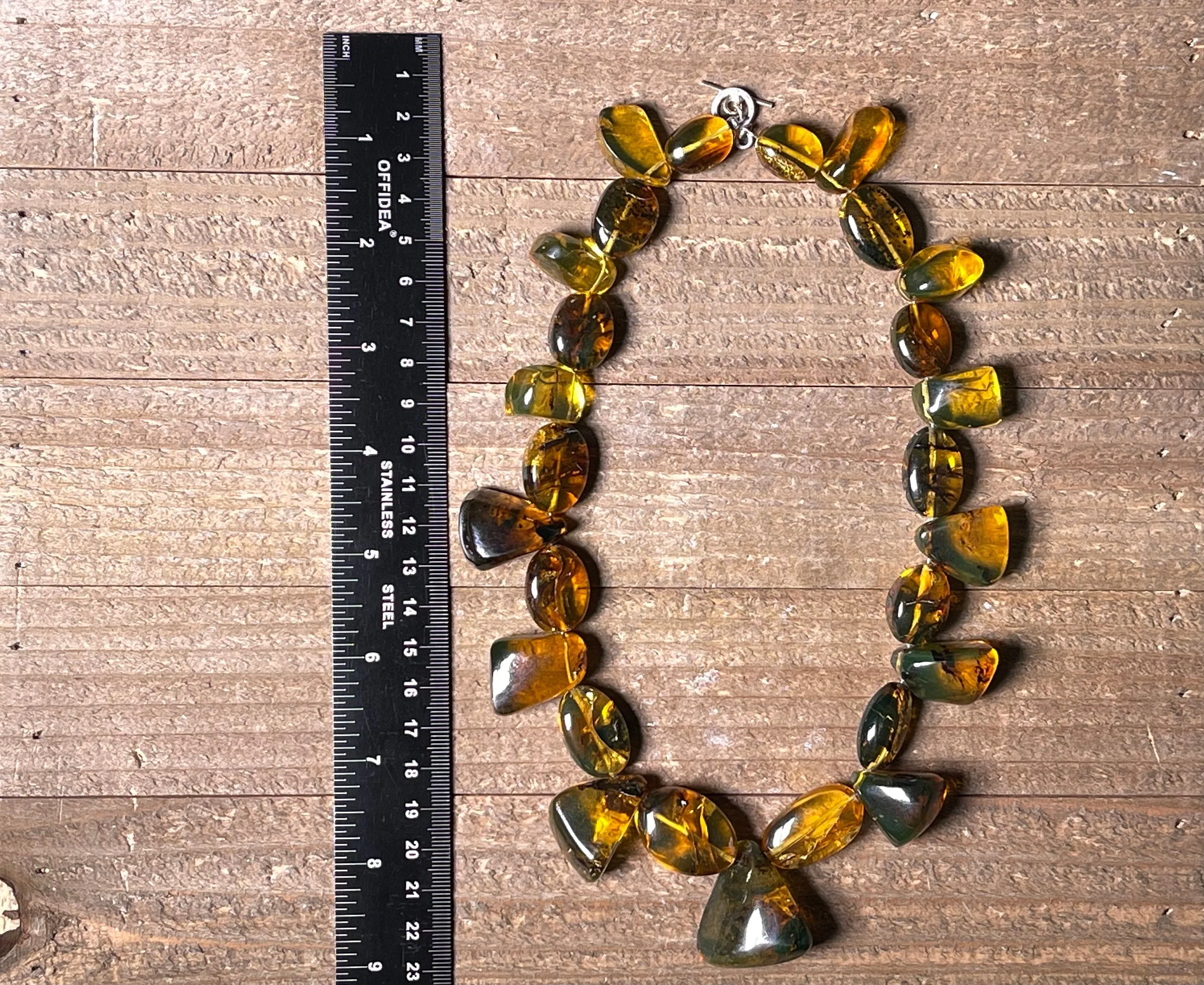 Mexican AMBER Crystal Necklace - Beaded Necklace, Handmade Jewelry, Healing Crystals and Stones, 48567