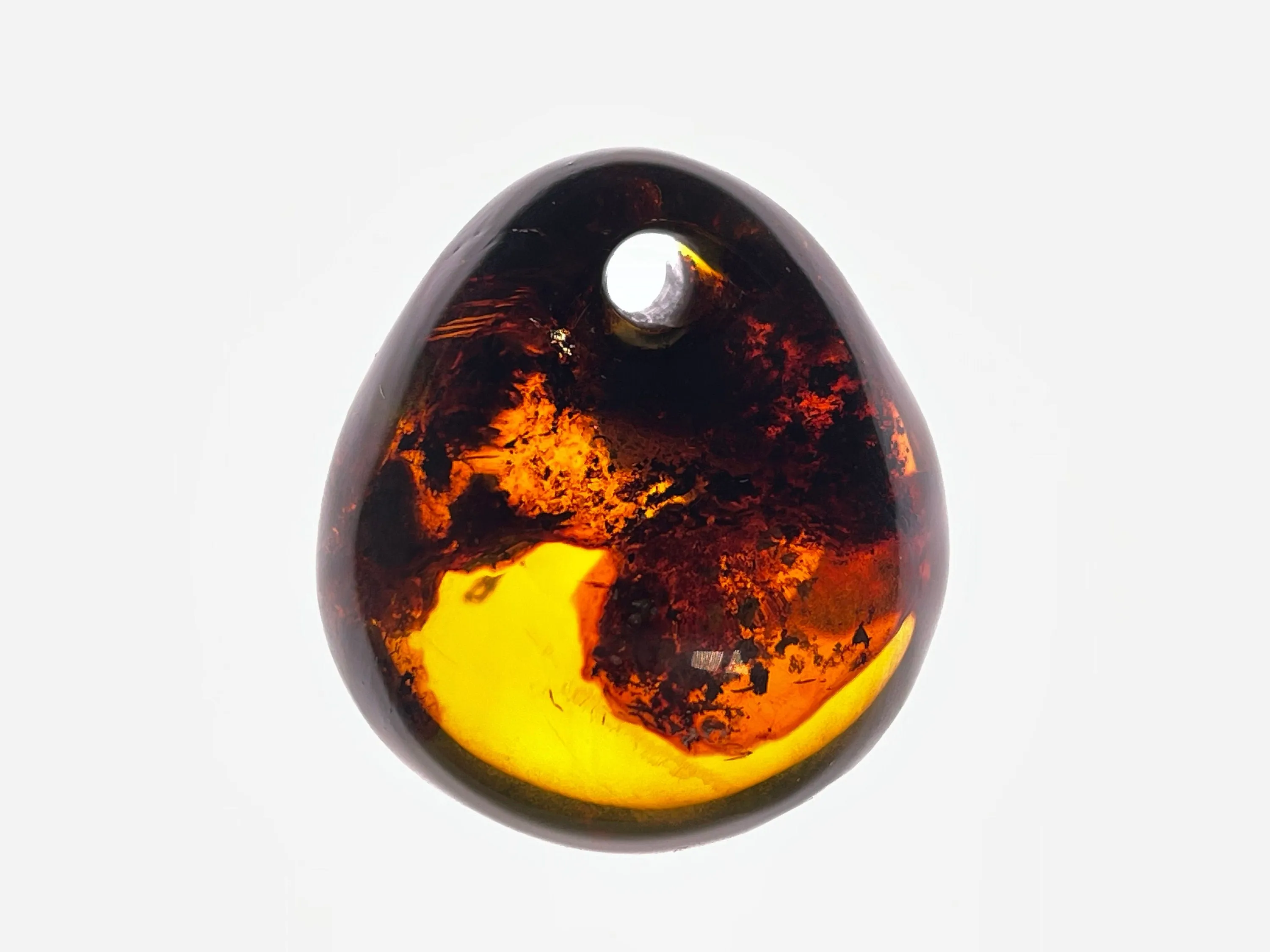 Mexican AMBER Crystal Pendant - Pendant Necklace, Handmade Jewelry, Healing Crystals and Stones, 48526