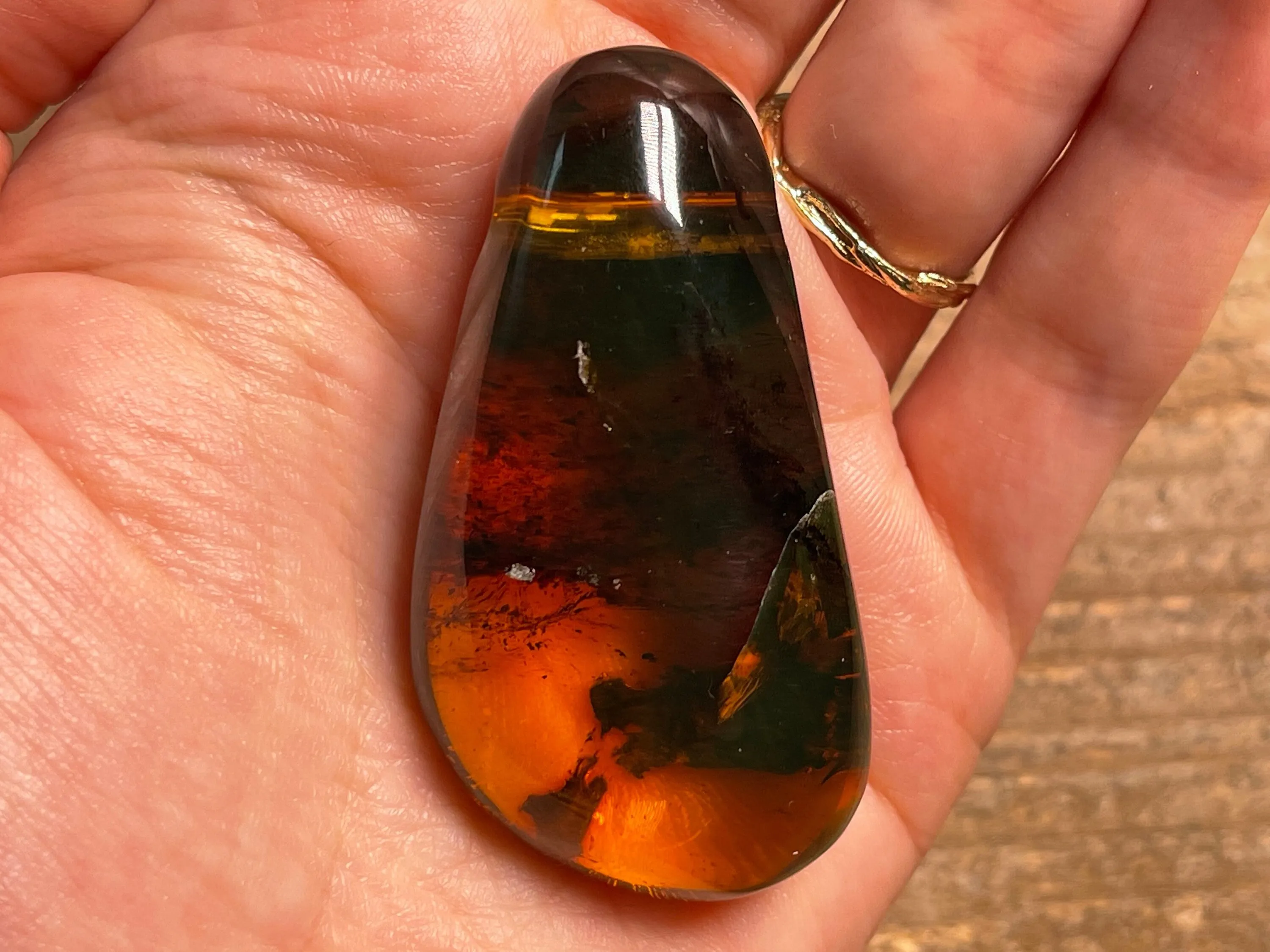 Mexican AMBER Crystal Pendant - Pendant Necklace, Handmade Jewelry, Healing Crystals and Stones, 48529