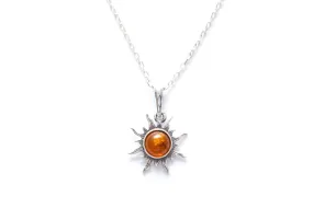 Mini Amber Sun Necklace