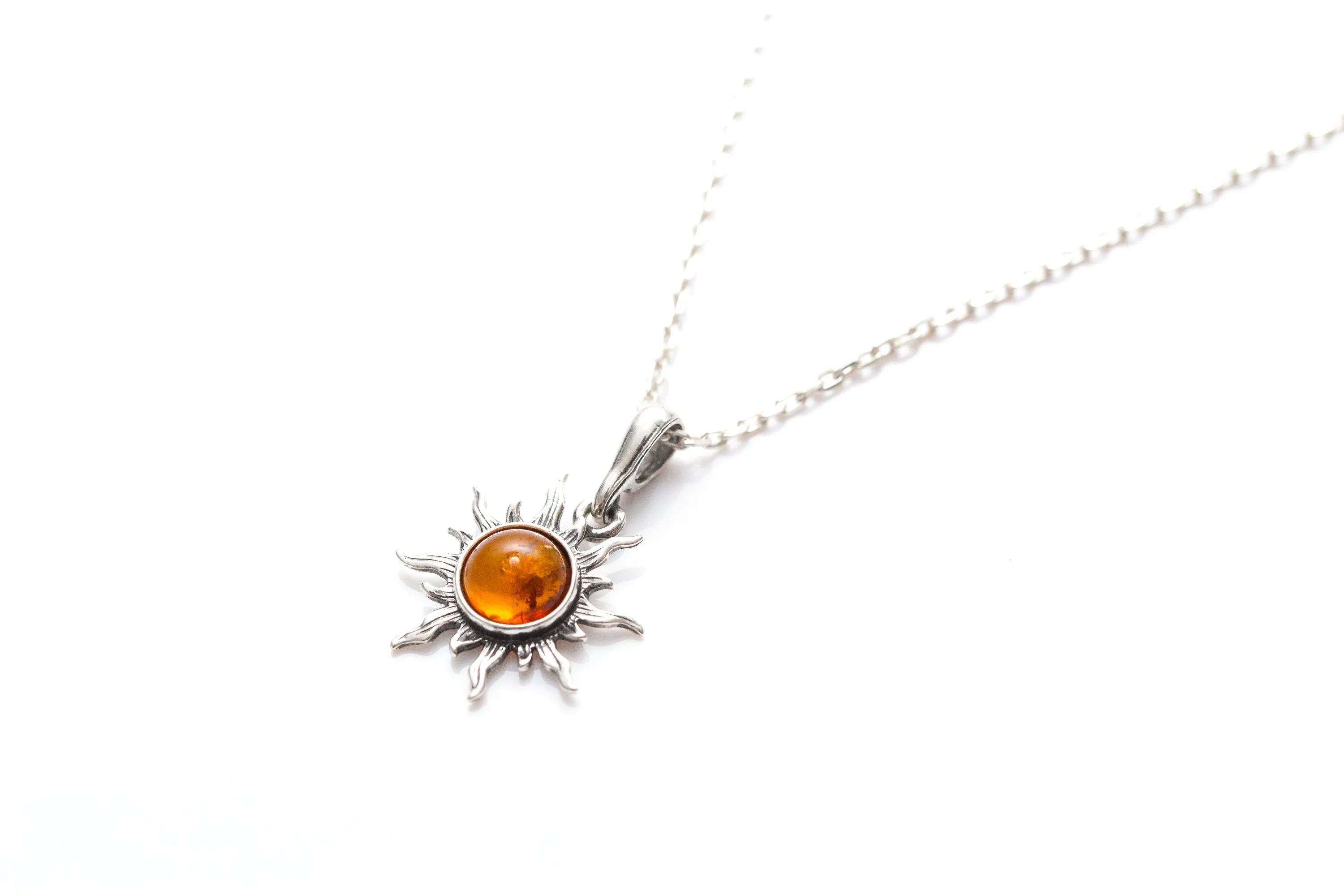 Mini Amber Sun Necklace