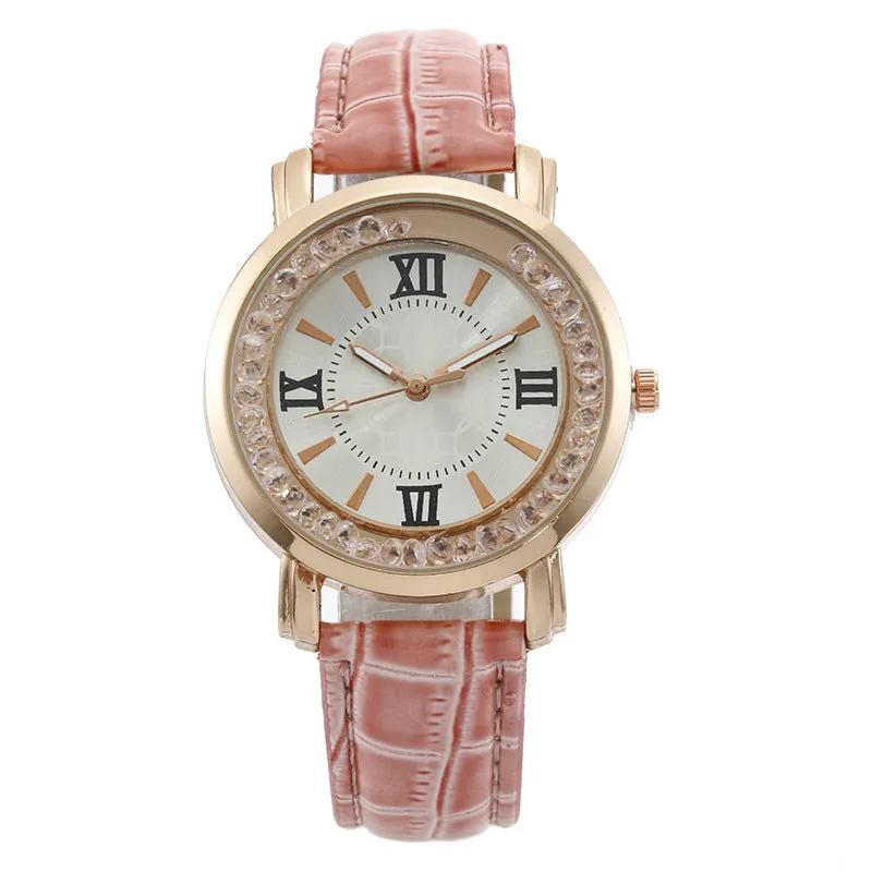 Mobile Diamond Women's Watch Casual Fashion Women's Watch Women's Belt Quartz Watch