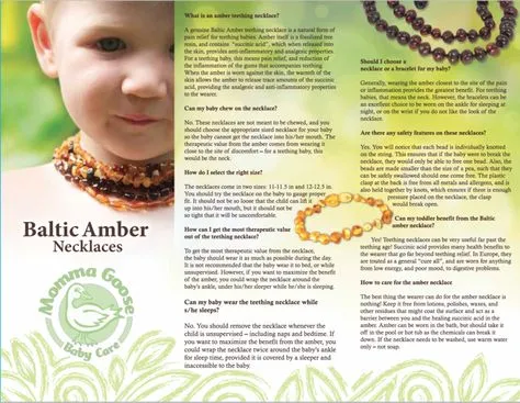 Momma Goose Amber Teething Necklace-Aloe-Amber & Amazonite