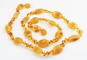 Momma Goose Amber Teething Necklace-Hens & Chicks-Gold