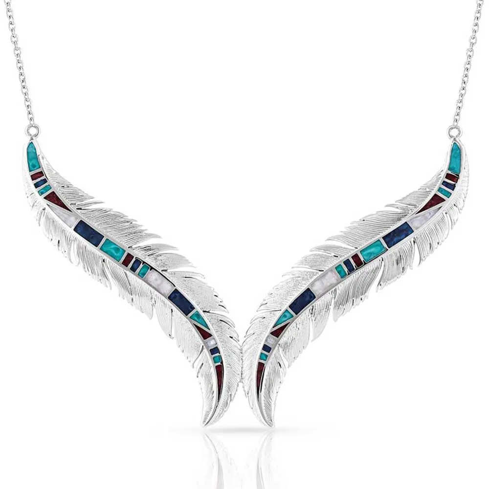 Montana Silversmiths Breaking Trail Feather Necklace NC5194