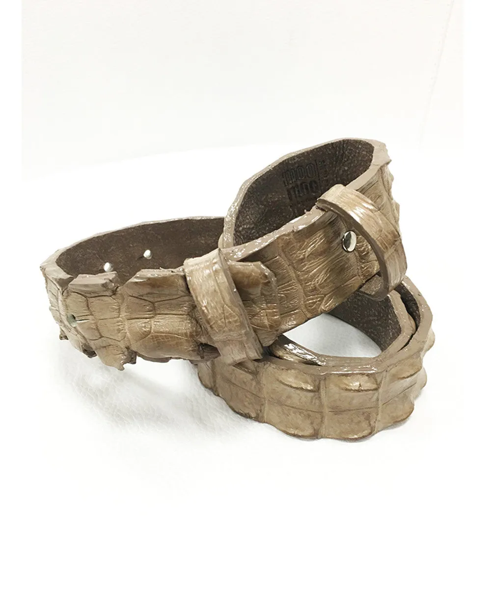 MooMoo Mink Colored Croc Belt