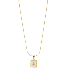 MOP Initial Necklace