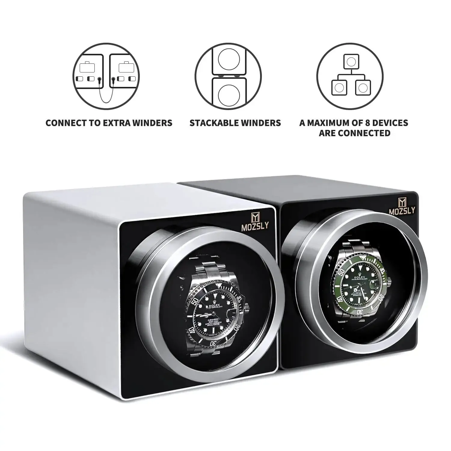 MOZSLY® Single Watch Winder - Space metal Black