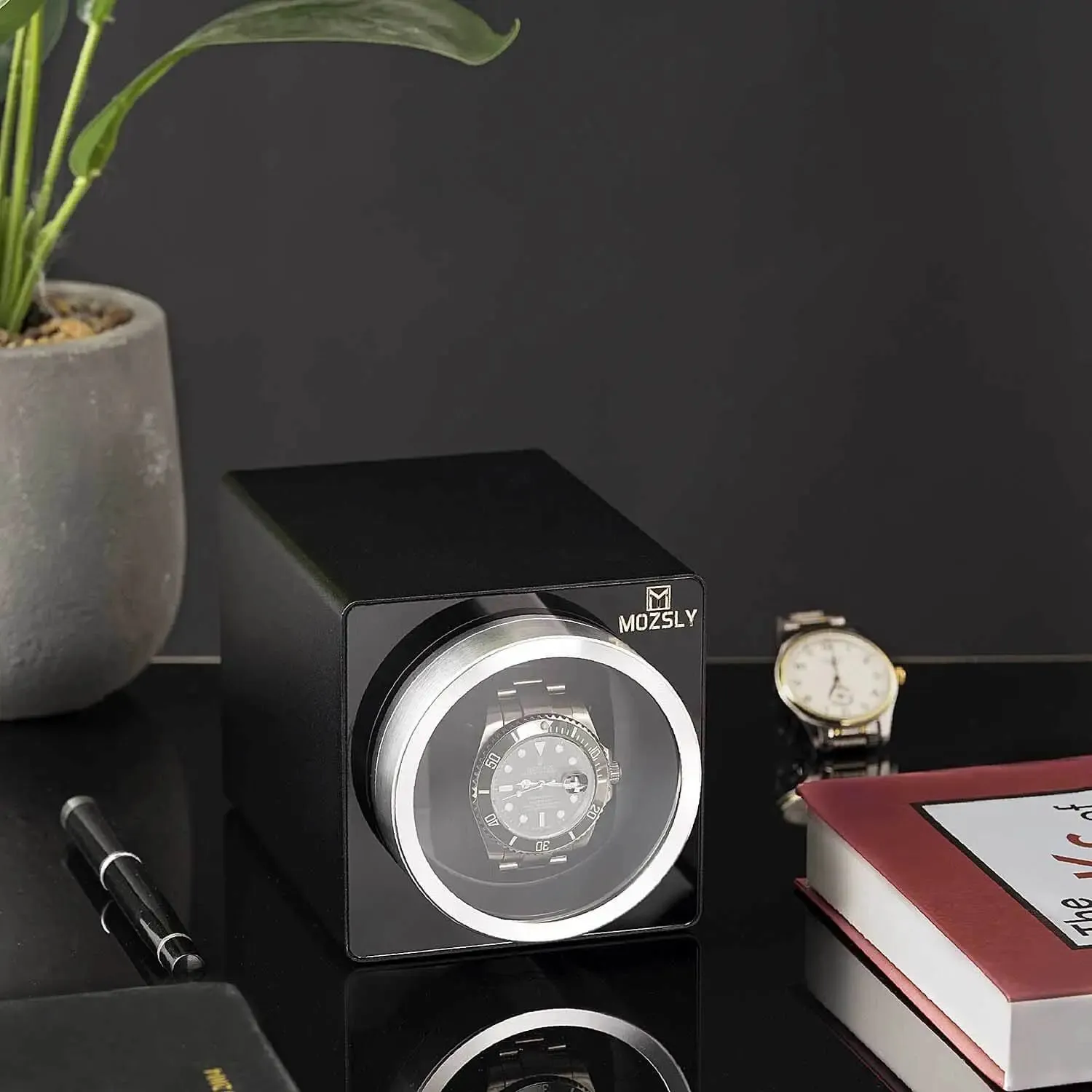 MOZSLY® Single Watch Winder - Space metal Black