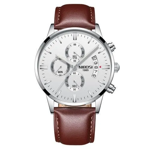 Multifunctional Men's Quartz Watch With Stainless Steel Band