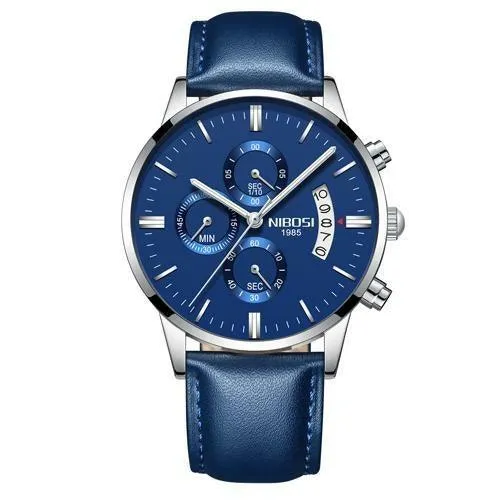 Multifunctional Men's Quartz Watch With Stainless Steel Band