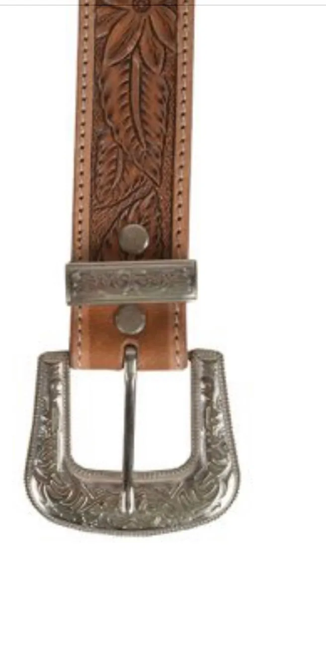 Myra Bag Birch Hand-Tooled Leather Western Belt