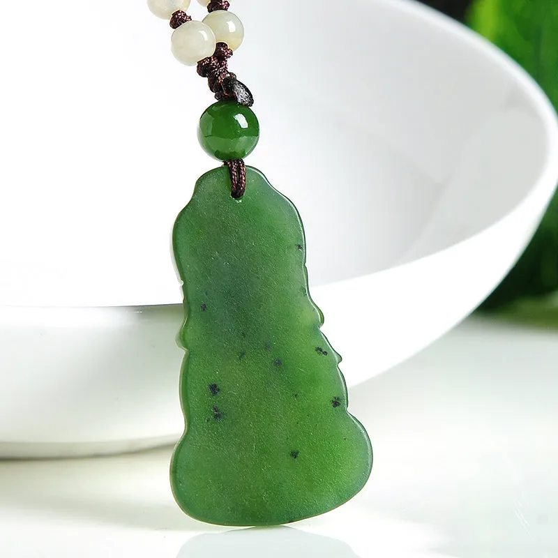 Natural Jade Pendant Nephrite Buddha Baby Pendant PT150