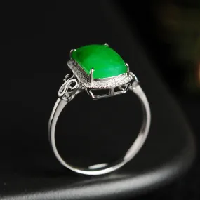 Natural Jade Ring Jadeite Gold Ring RG30