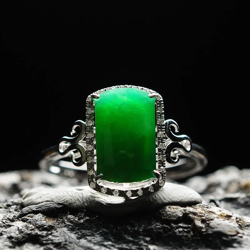 Natural Jade Ring Jadeite Gold Ring RG30