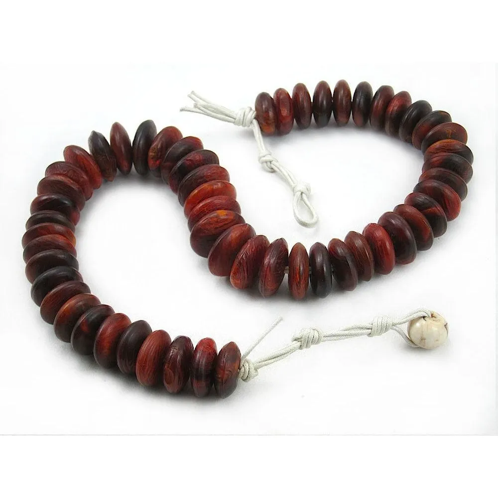 Nepali Horn Cowhorn "Amber" Disc Bead Necklace