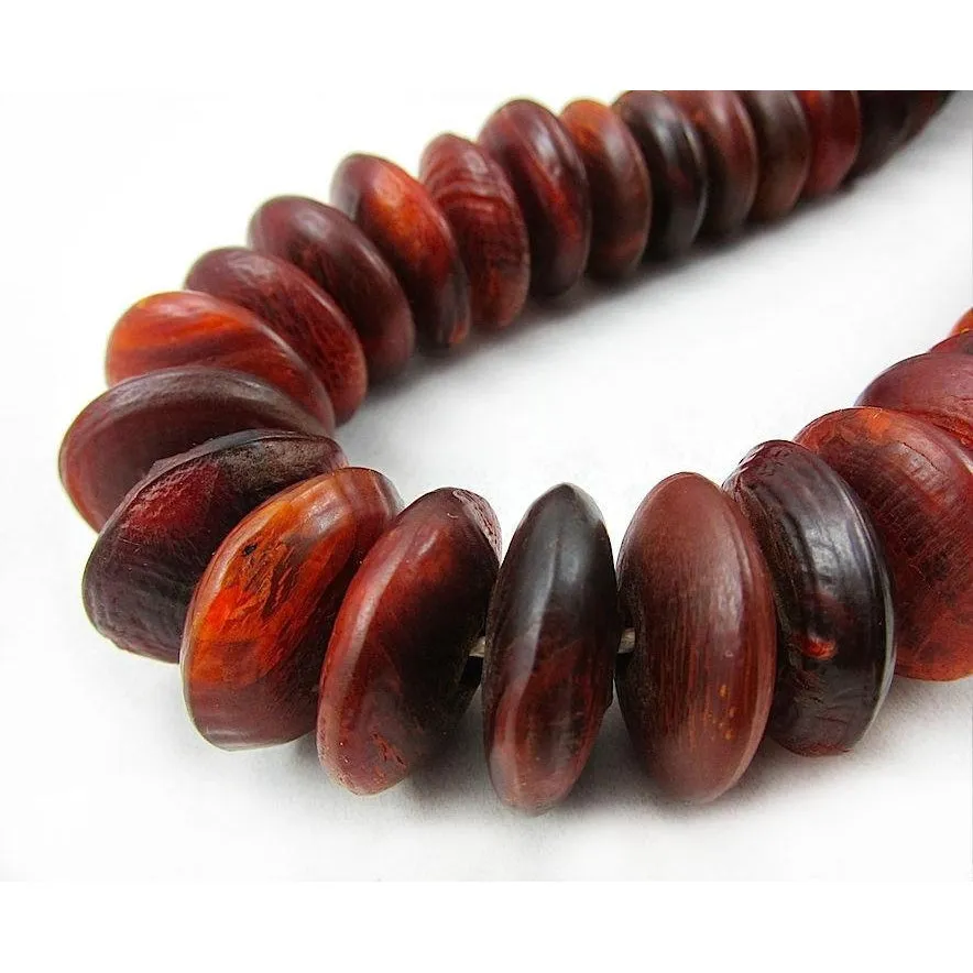 Nepali Horn Cowhorn "Amber" Disc Bead Necklace