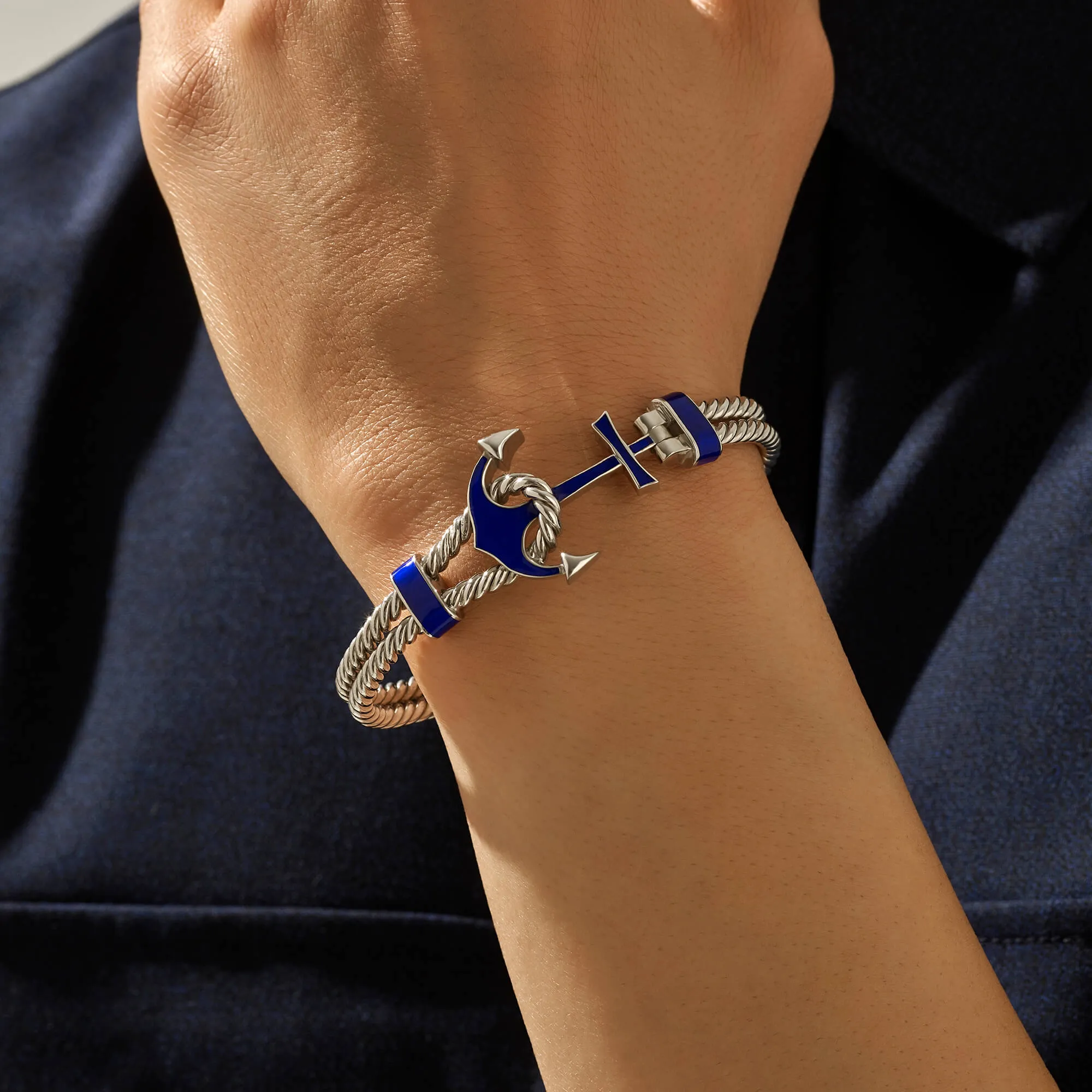 Ocean Twined Anchor Bangle