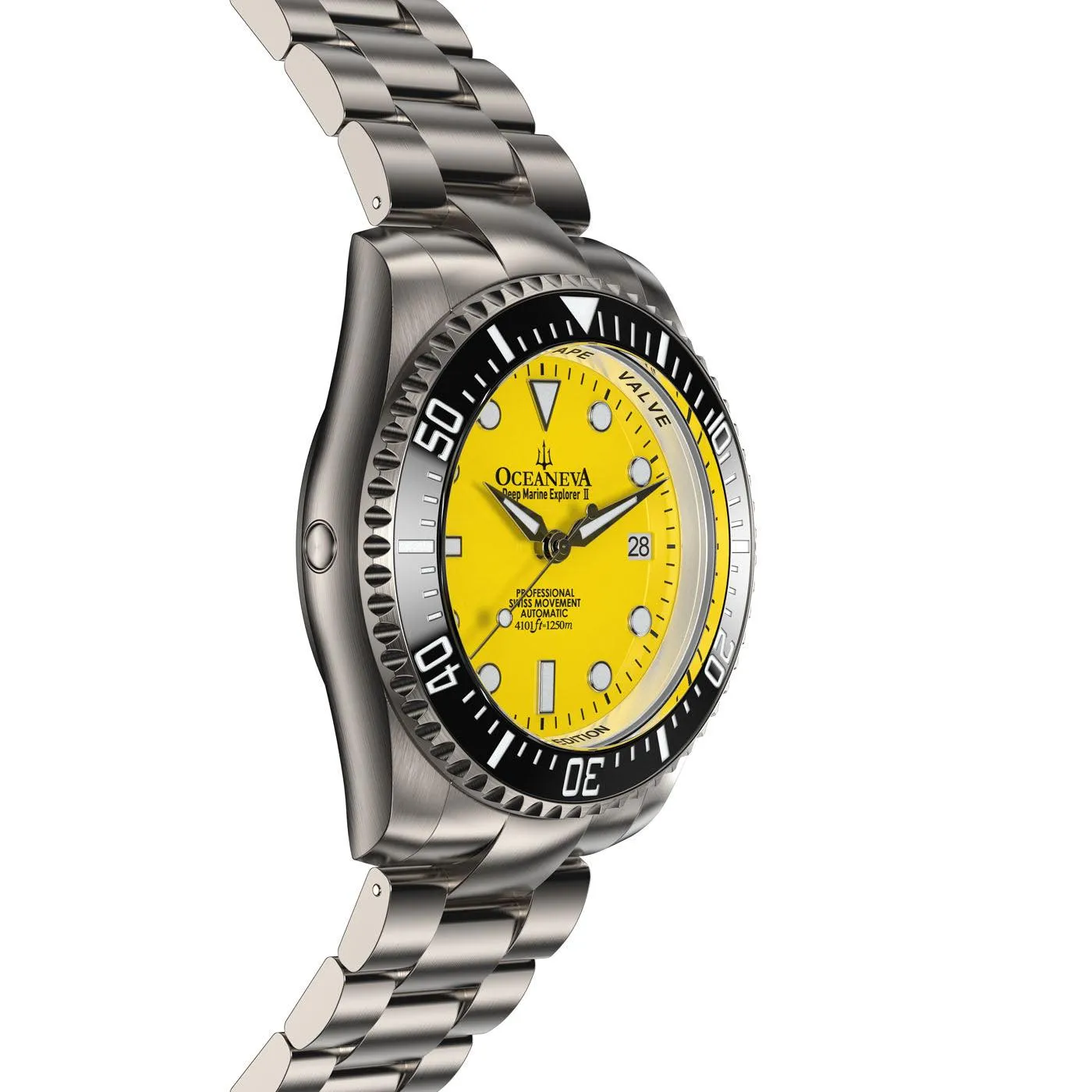 Oceaneva Men's Deep Marine Explorer II 1250M Titanium Watch Yellow