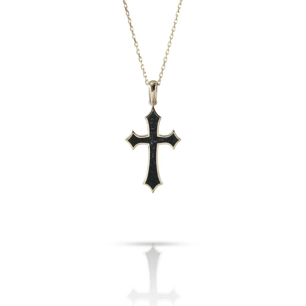 Onyx Cross Necklace