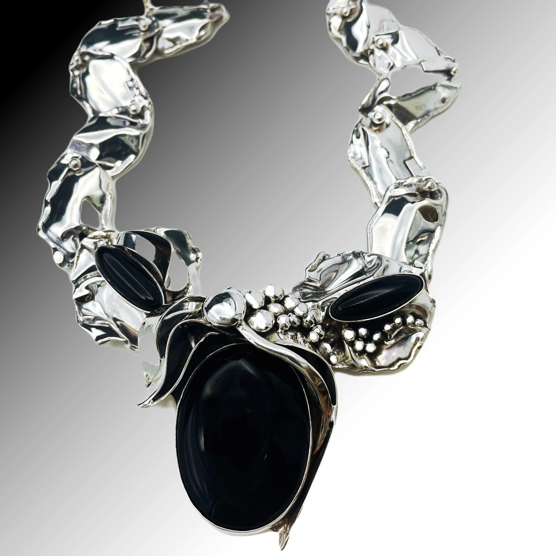 Onyx Silver Necklace