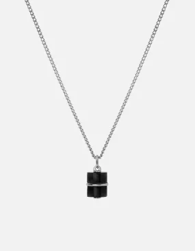 Otis Onyx Necklace, Sterling Silver