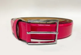 Patent Leather Belt Fuchsia