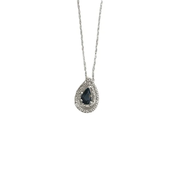 Pear Sapphire & Diamond Necklace