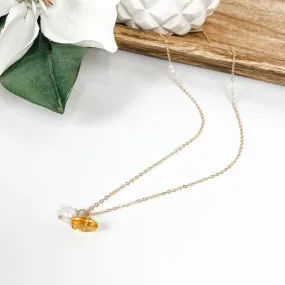 Pearl and Amber Necklace