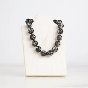 Pearl Cooling Necklace-Onyx : 18"